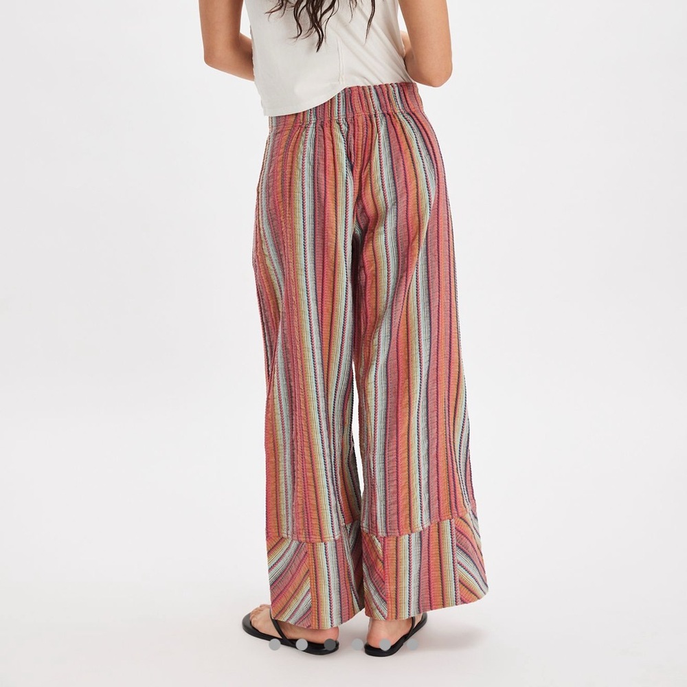 Free People Vibrant Striped Wide-Leg Pants - Picture 3 of 3